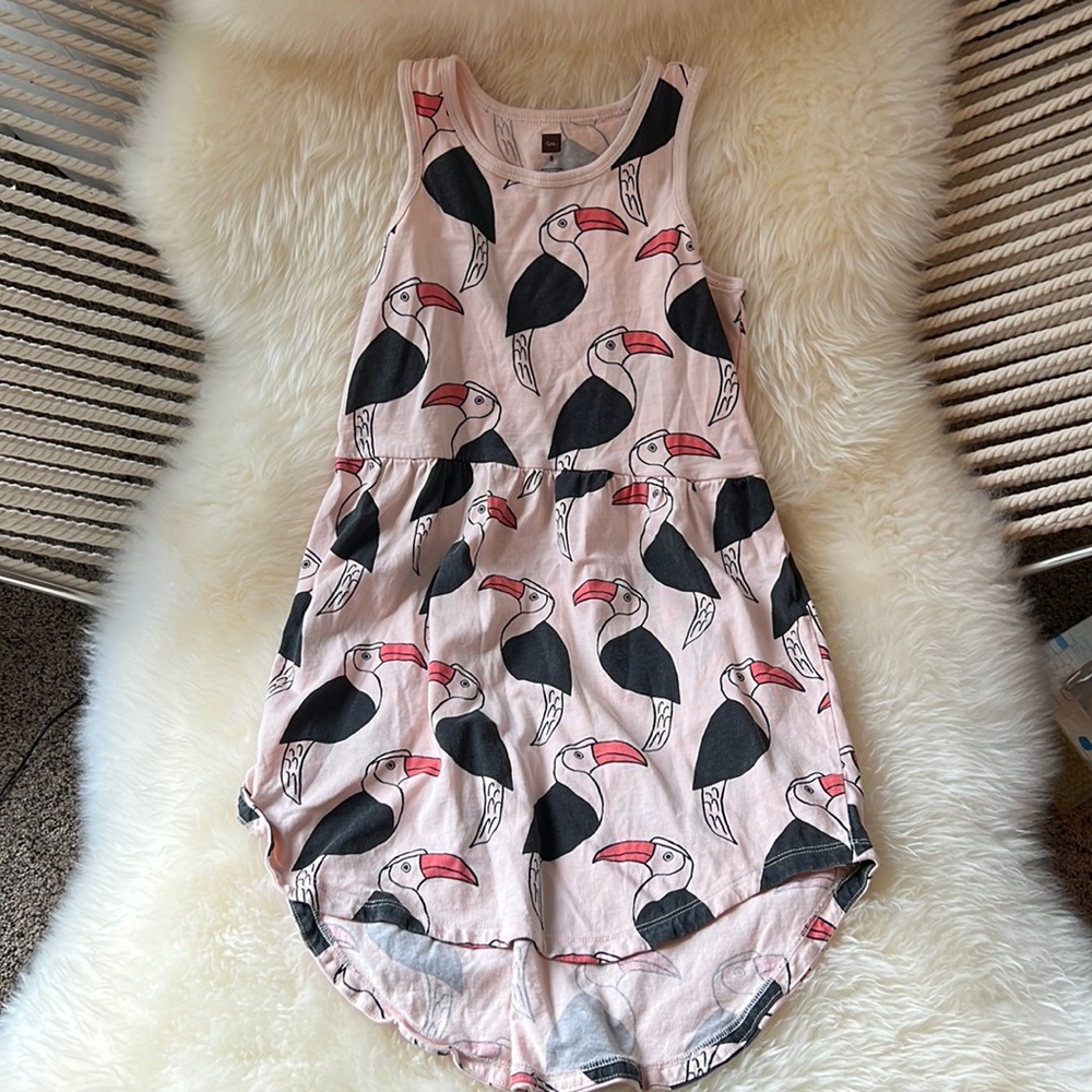 Tea Collection Girls size 8 bird print dress. Good condition!